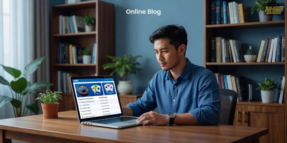 Minh họa khái niệm hướng dẫn nh88 qua hình ảnh người dùng đang học tập