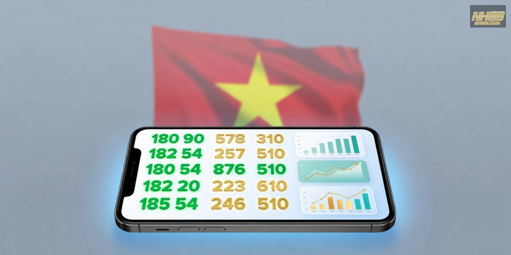 Minh họa giao diện hiển thị kết quả xổ số NH88 nhanh chóng và an toàn