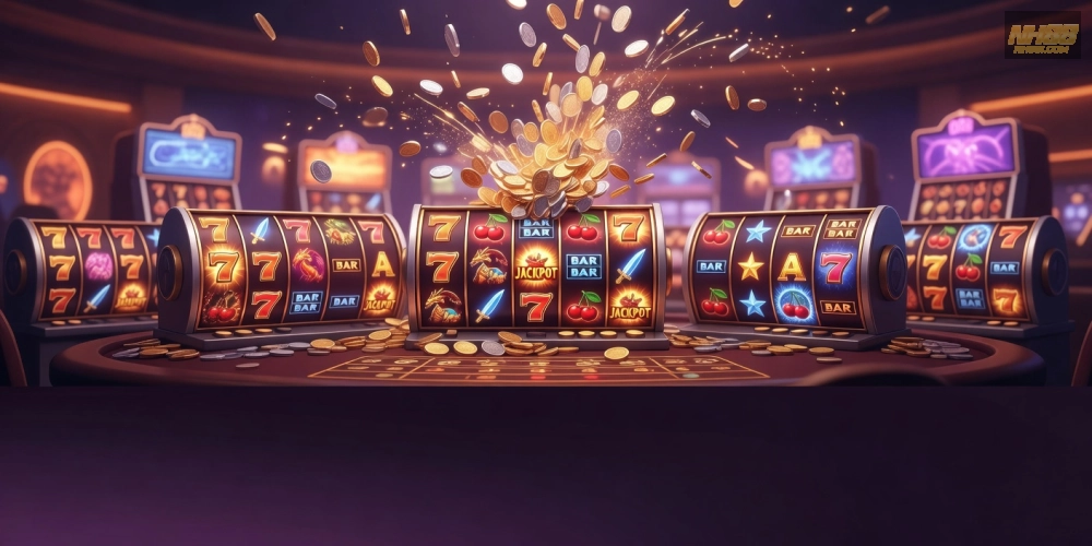 Trải nghiệm top trò chơi nổ hũ uy tín nh88 qua hình ảnh slot machine jackpot hấp dẫn